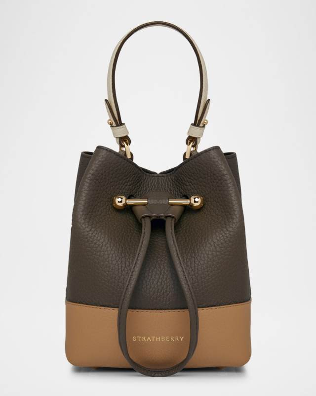 Osette Tri Drawstring Leather Crossbody Bag